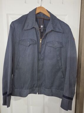 Men's Dark Gray Zip-Front Jacket